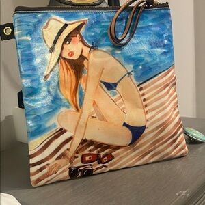Henri Bendel Beach Scene Cosmetic Bag